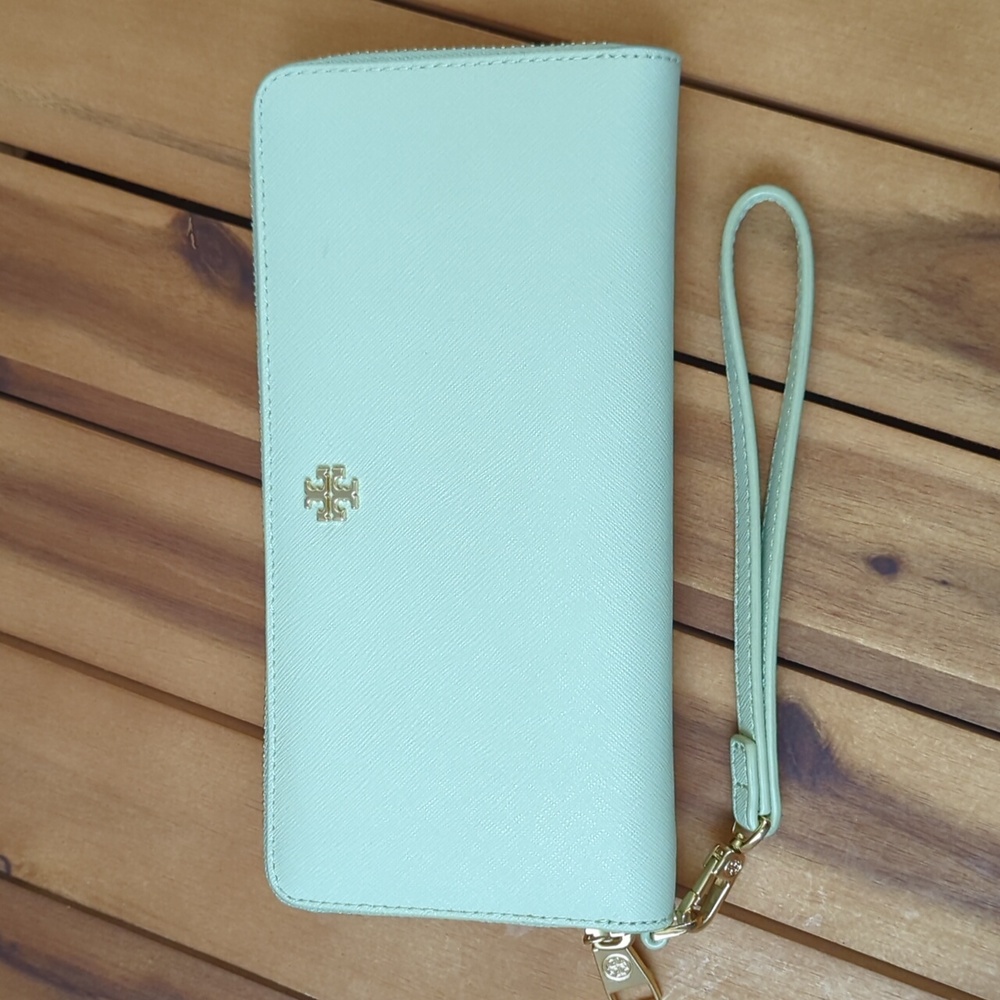 Mint Green Tory Burch Wallet